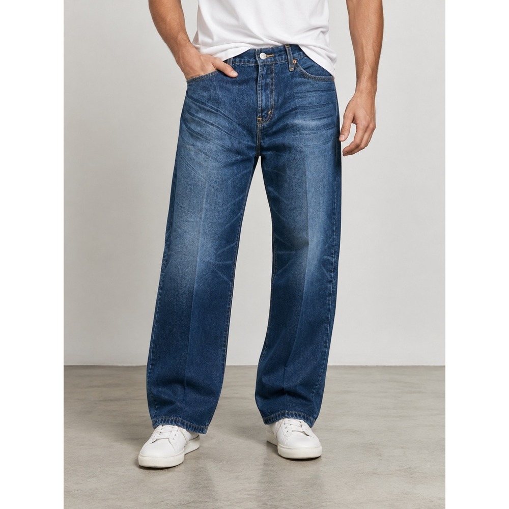 Levis 529 Low Rise Straight Jeans Mens W34 L32 Medium Wash Blue Denim 05529-2730